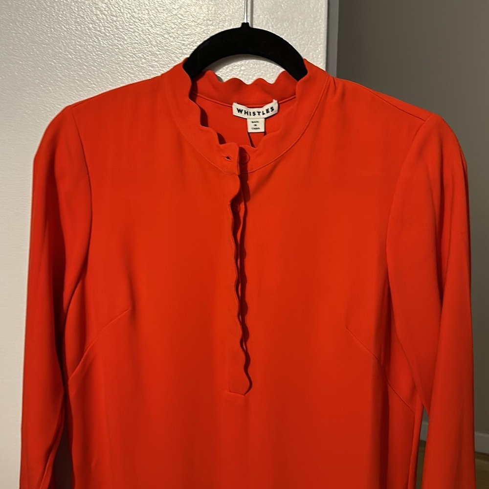 Whistles UK red shift dress- size 2 - Picture 2 of 3